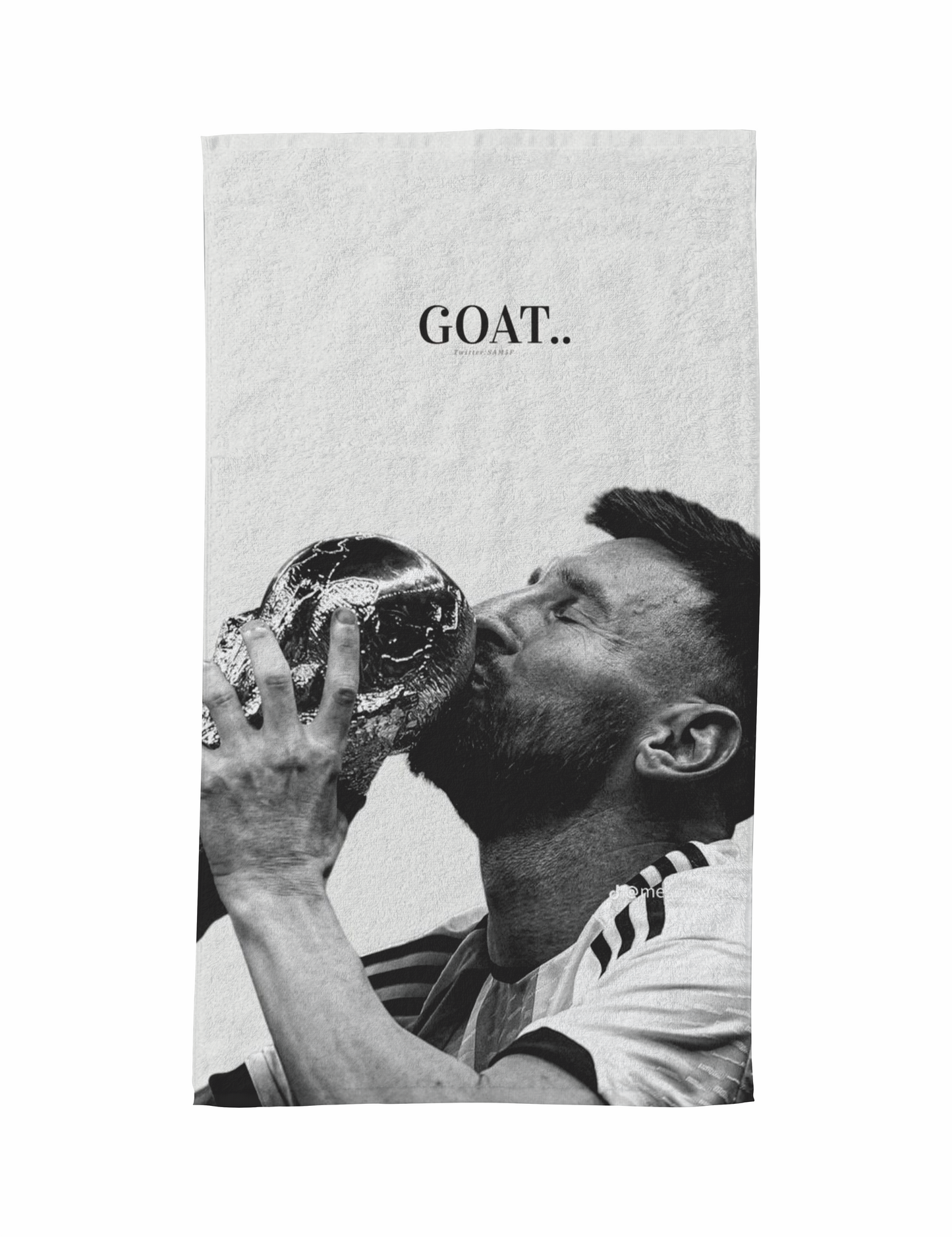 MESSI GOAT MUNDIAL 00125 Toalla de 80cm x 50cm Full Sublimada